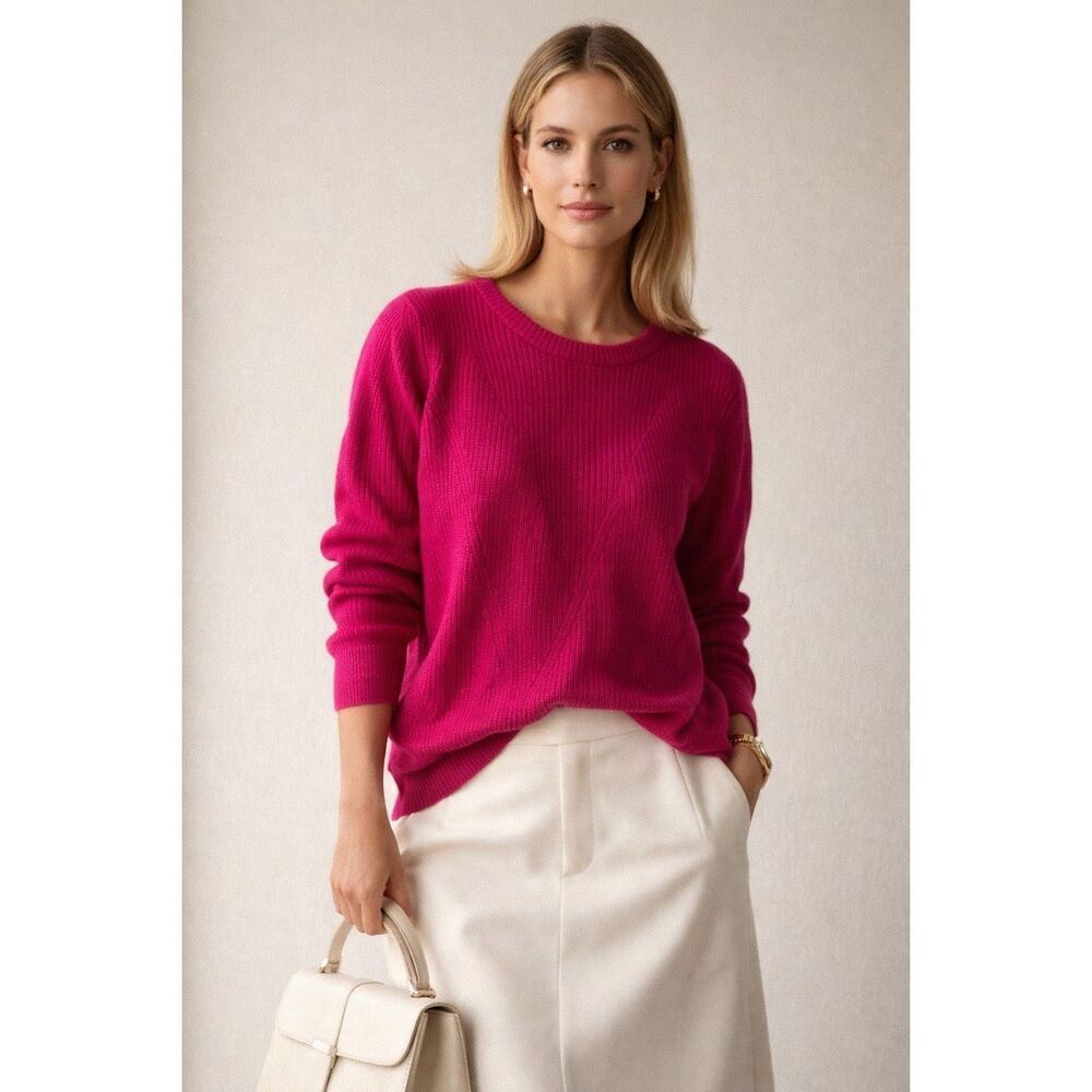 Akris punto split side wool blend sweater sz 6, $695 D12